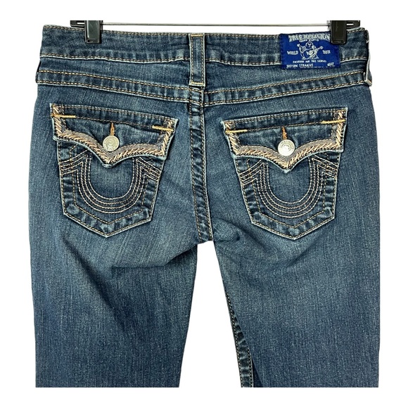 True Religion Denim - RARE True Religion Blue Label Tag Medium Wash Straight Cut Jeans Size 28